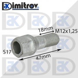 Болт джанта М12х1,25 S17 47mm